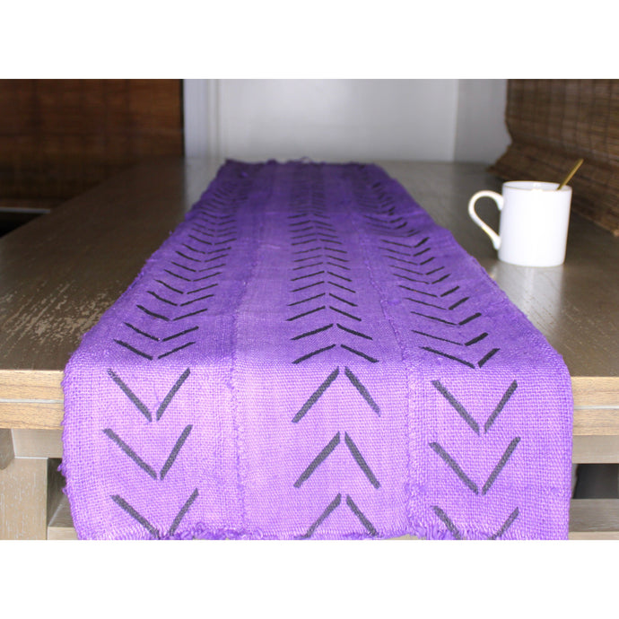  Purple With Black Arrows Mud Cloth Table Runner by Only Mels Designs sold by Only Mels Designs