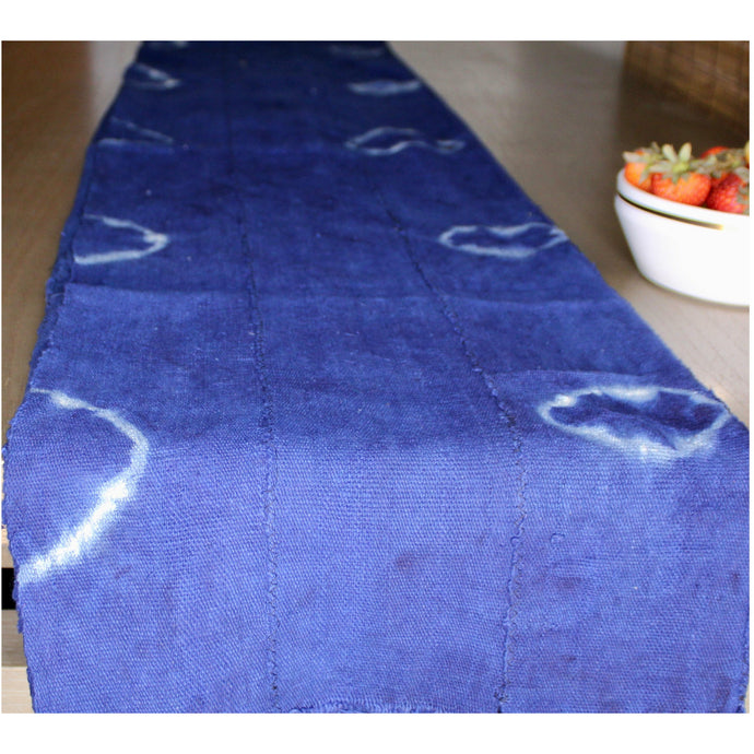  Blue Tie Dye Mud Cloth Table Runner by Only Mels Designs sold by Only Mels Designs