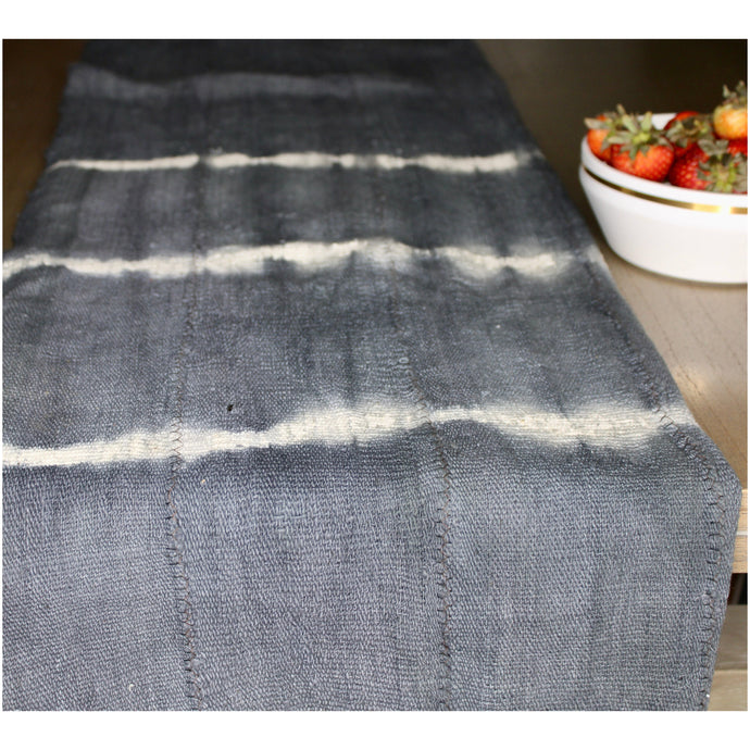  Gray Tie Dye Mud Cloth Table Runner by Only Mels Designs sold by Only Mels Designs