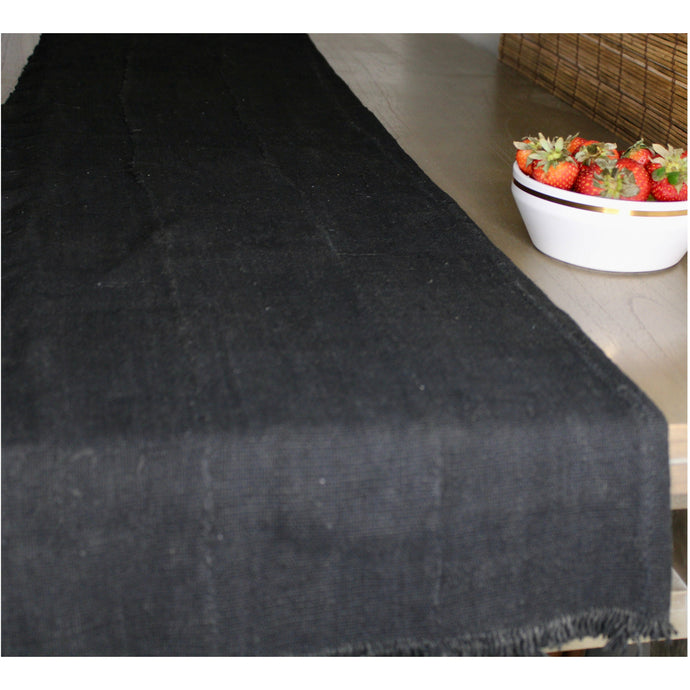  Off Black Mud Cloth Table Runner by Only Mels Designs sold by Only Mels Designs