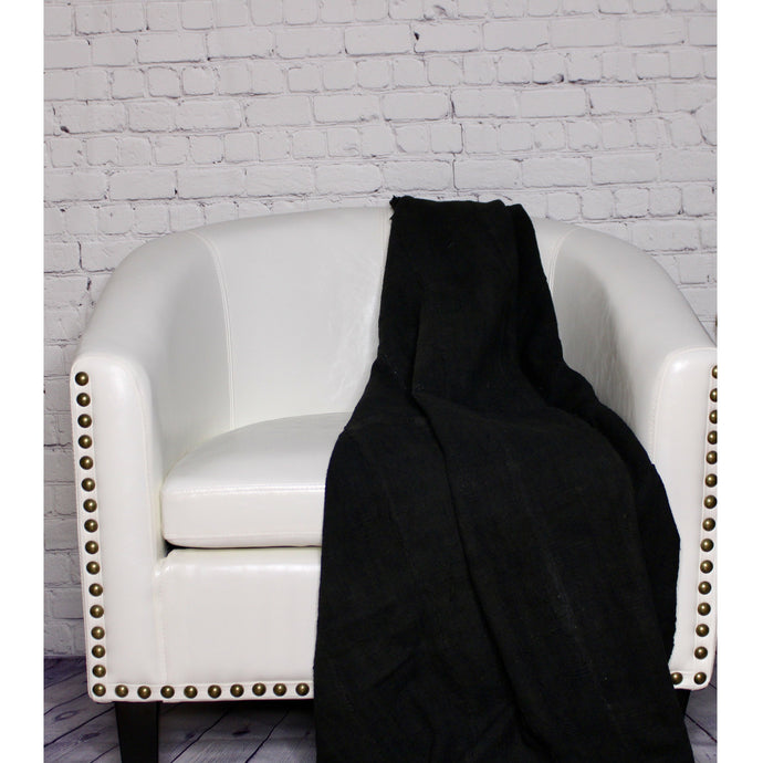  Mud Cloth Natural Black Throw Blanket by Only Mels Designs sold by Only Mels Designs