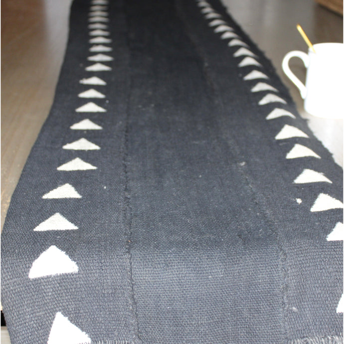  Black And White Mud Cloth Table Runner by Only Mels Designs sold by Only Mels Designs