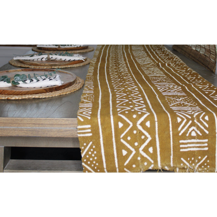  Rust And White Mud Cloth Table Runner by Only Mels Designs sold by Only Mels Designs