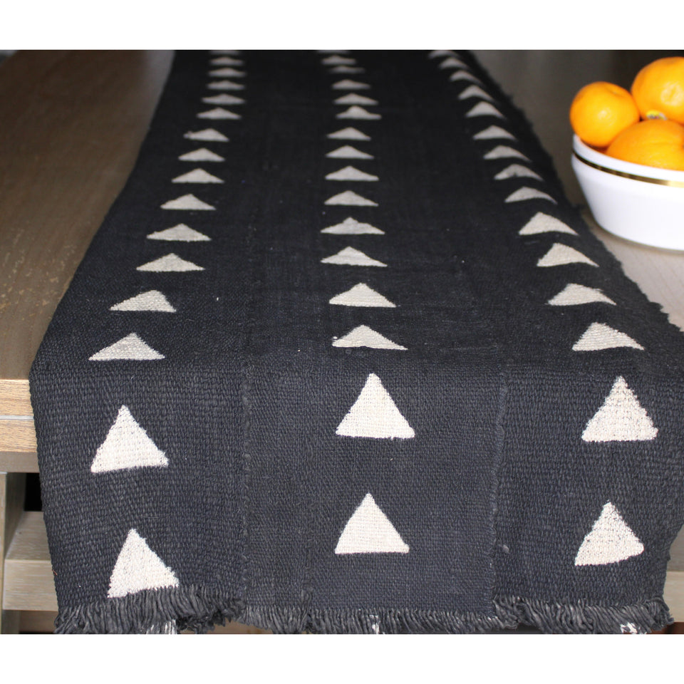  Black And White Mud Cloth Table Runner by Only Mels Designs sold by Only Mels Designs